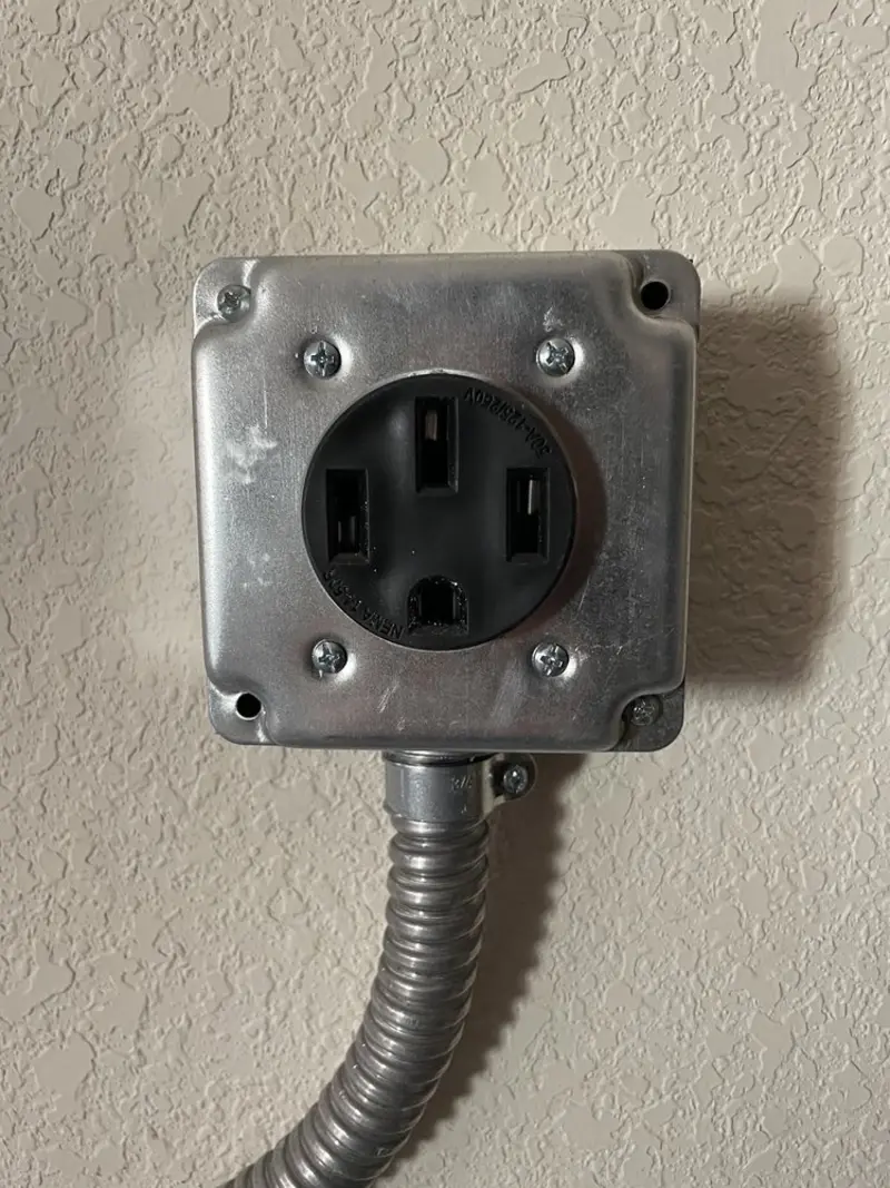NEMA 14-50 outlet installed for Smart Home Electrical in Albia